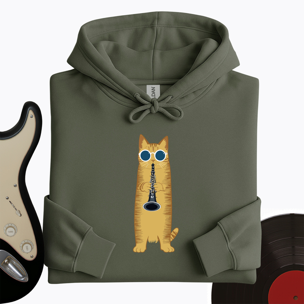 Cat Playing The Clarinet Hoodie product image 9