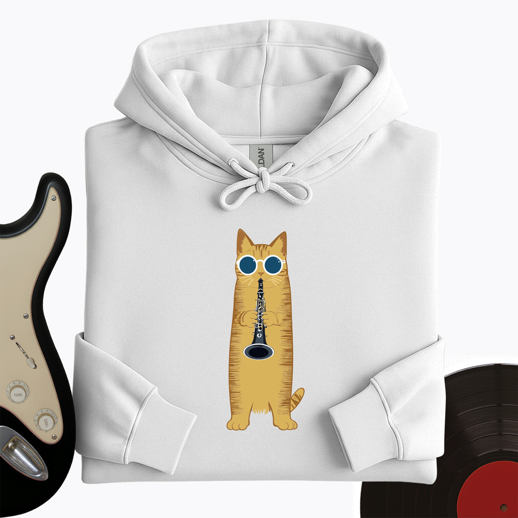 Cat Playing The Clarinet Hoodie product image 5