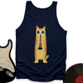 Cat Playing The Clarinet Tank Top