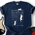 Climbing Cat On Musical Note T-Shirt product image 1