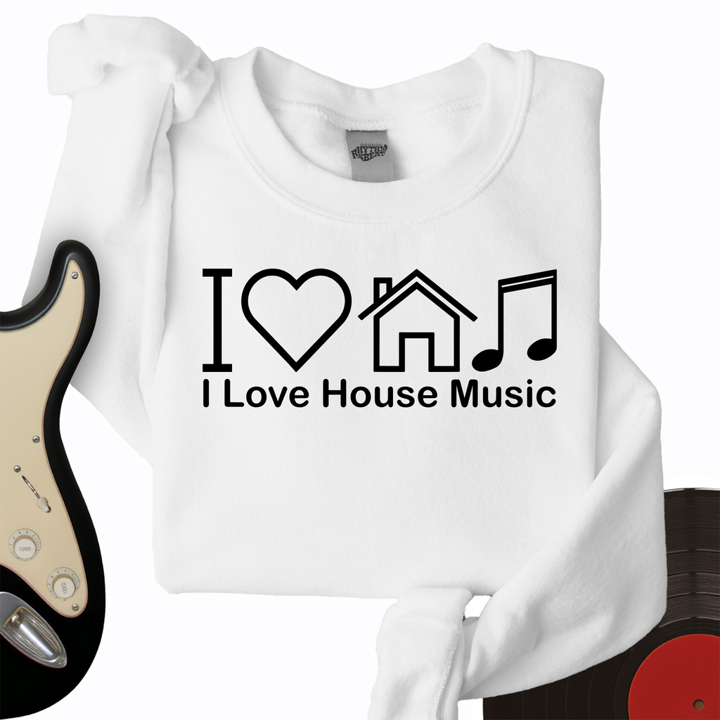 I Love House Music Crewneck product image 3