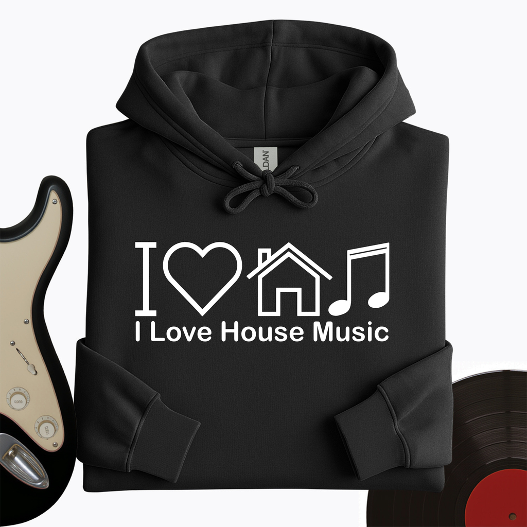 I Love House Music Hoodie product image 7