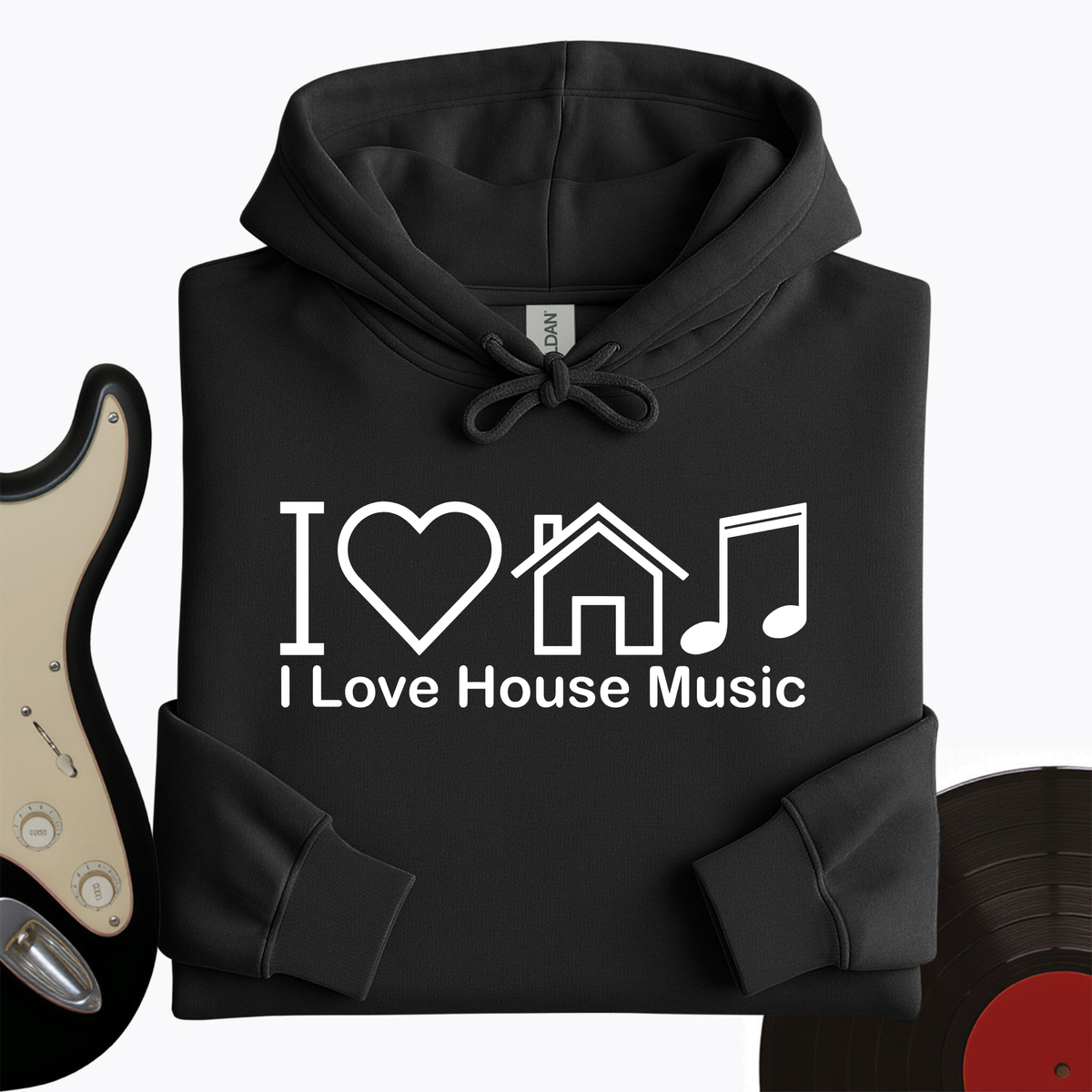I Love House Music Hoodie product image 7