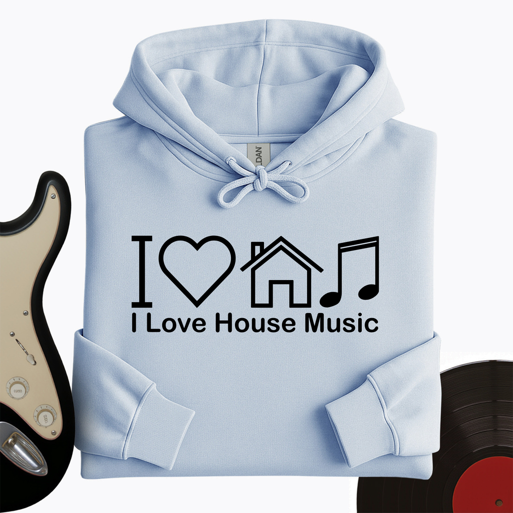 I Love House Music Hoodie product image 10