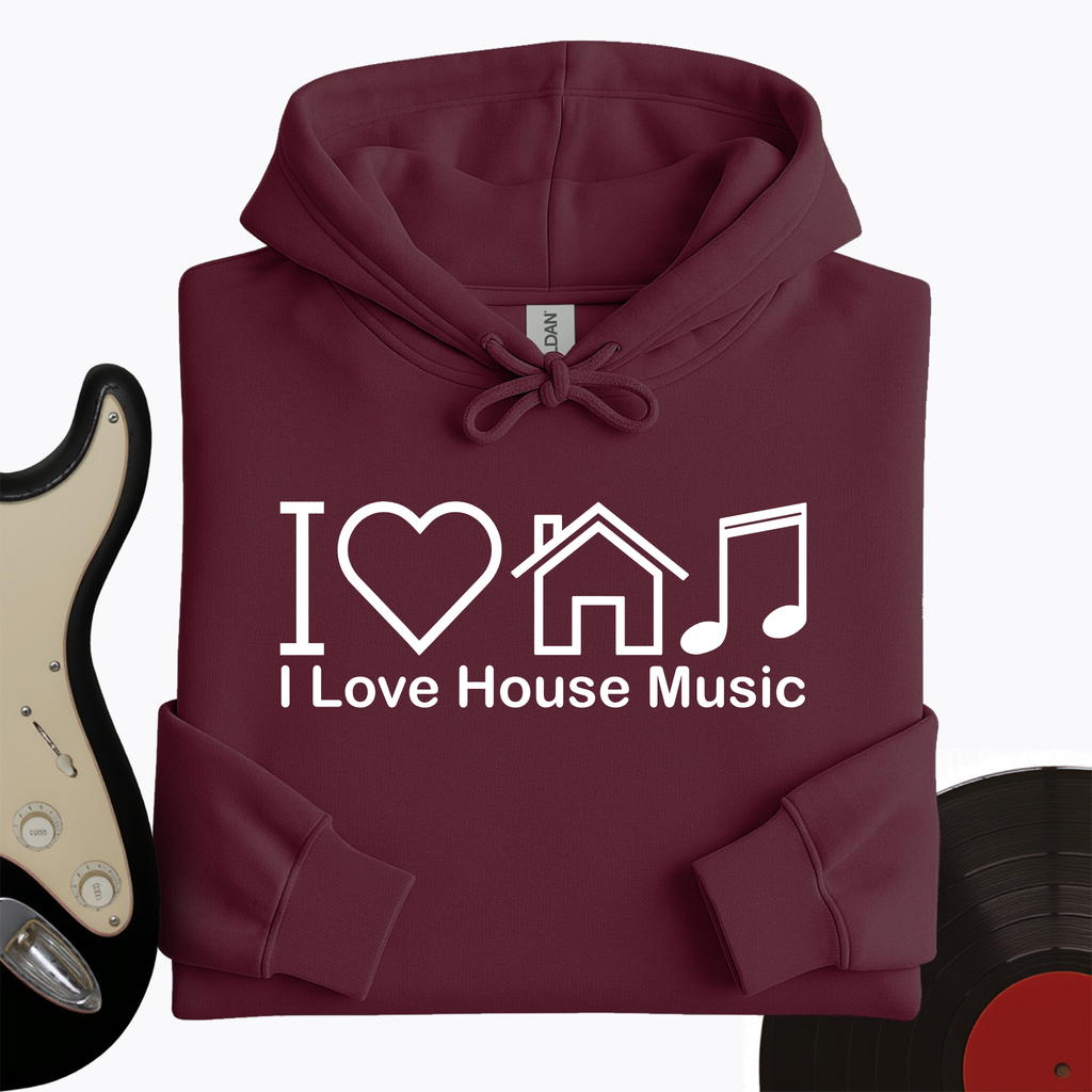 I Love House Music Hoodie product image 3