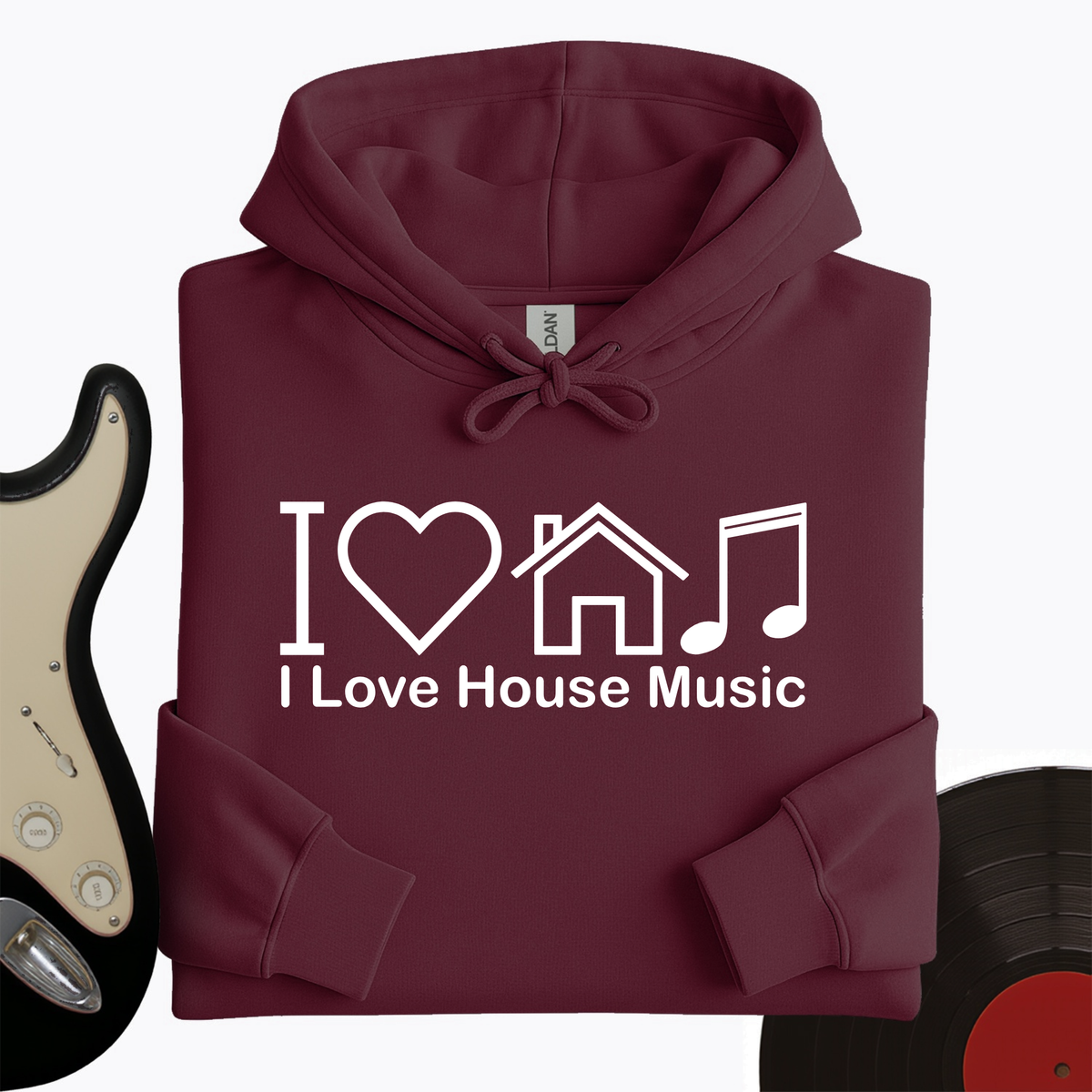 I Love House Music Hoodie product image 3