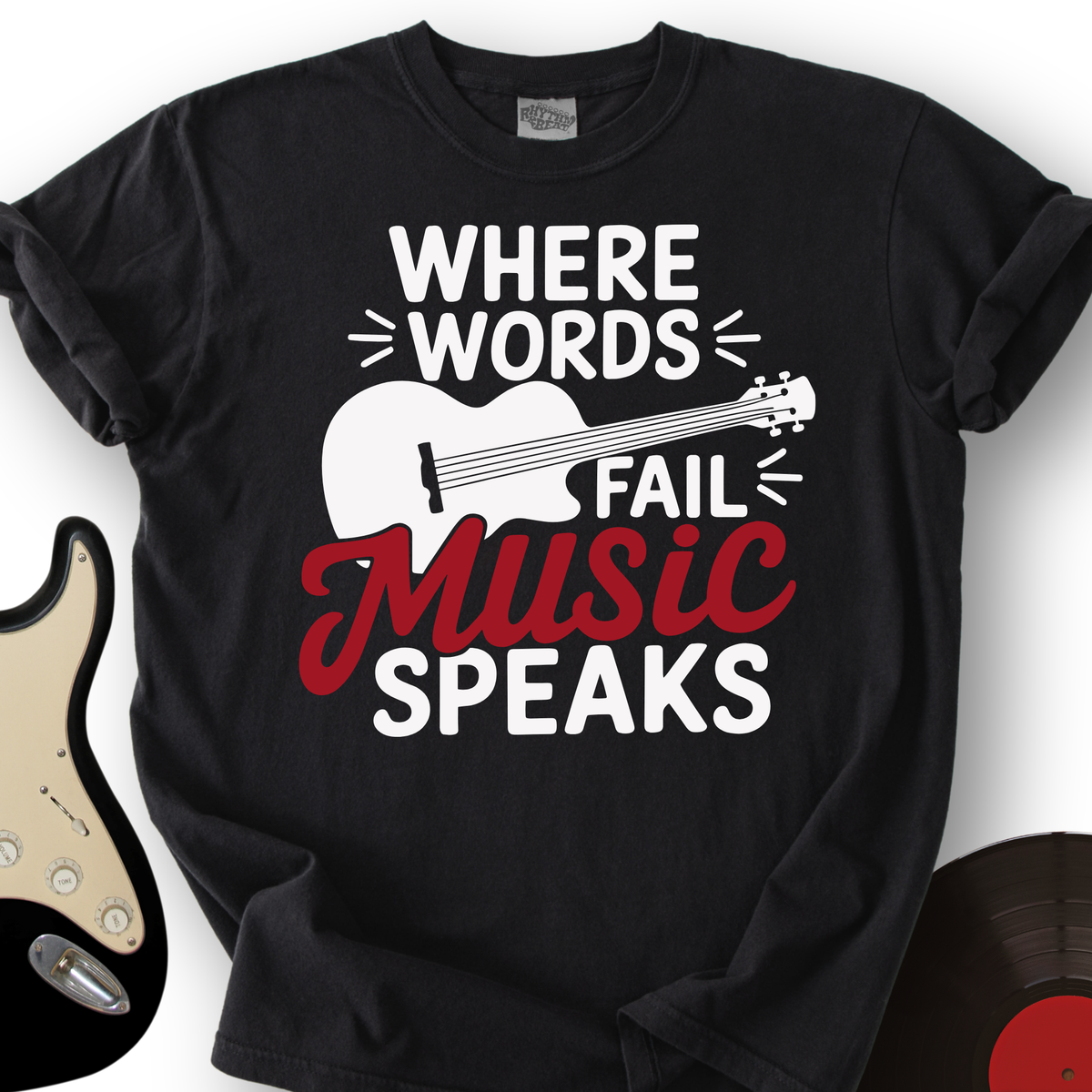 Where Words Fail Music Speaks T-Shirt product image 6