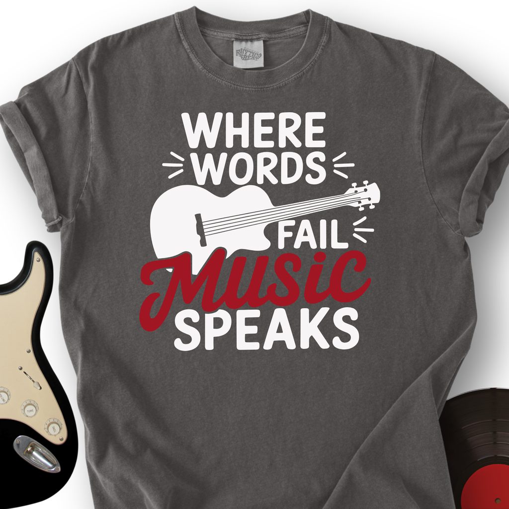 Where Words Fail Music Speaks T-Shirt product image 7