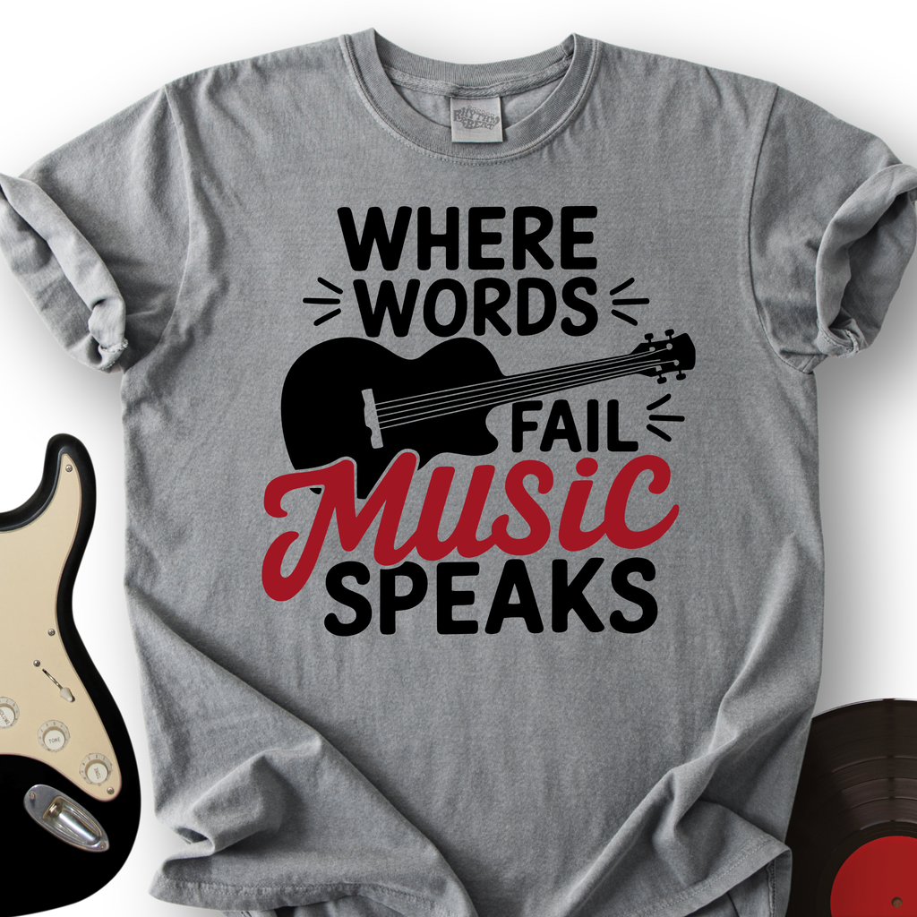 Where Words Fail Music Speaks T-Shirt product image 4