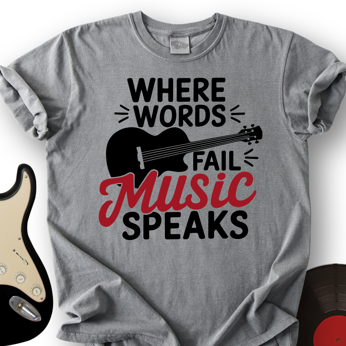 Where Words Fail Music Speaks T-Shirt product image 4