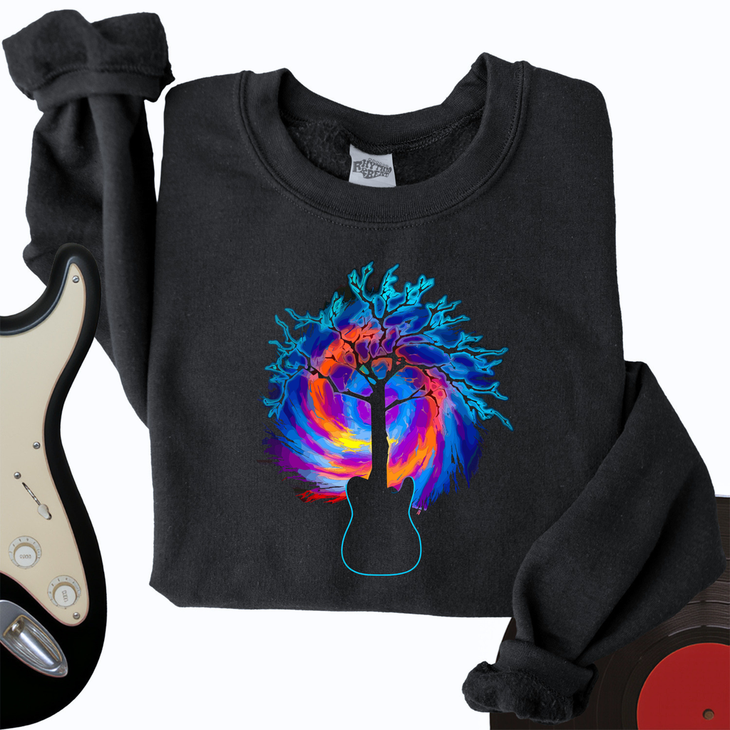 Psychedelic Tree Guitar Crewneck product image 1
