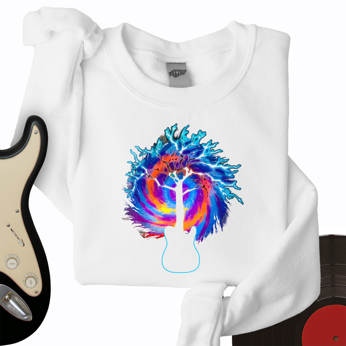 Psychedelic Tree Guitar Crewneck product image 4