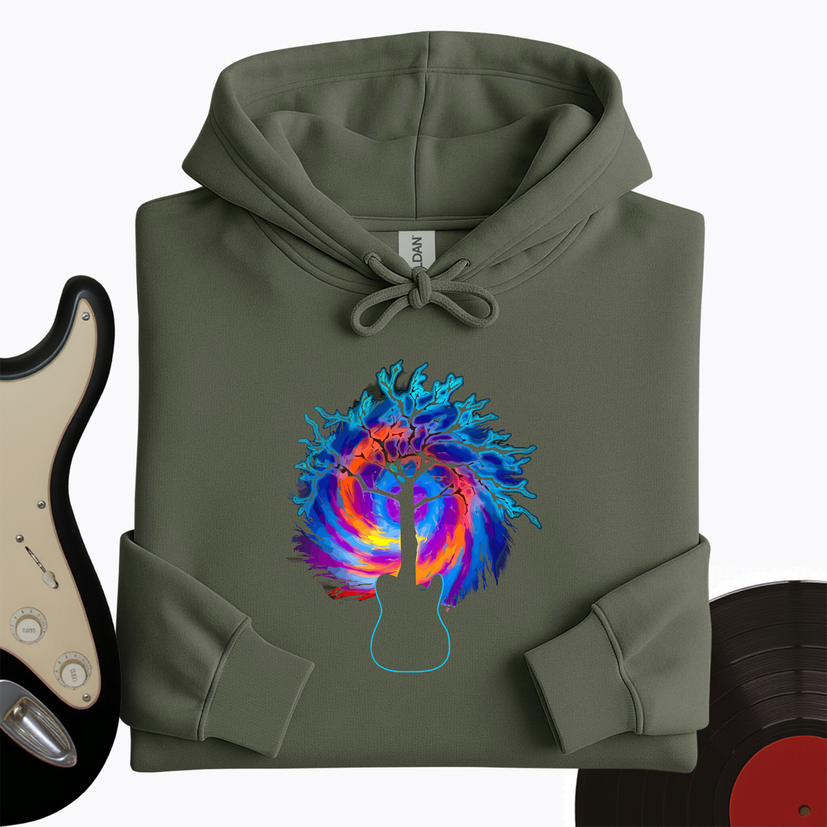 Psychedelic Tree Guitar Hoodie product image 8