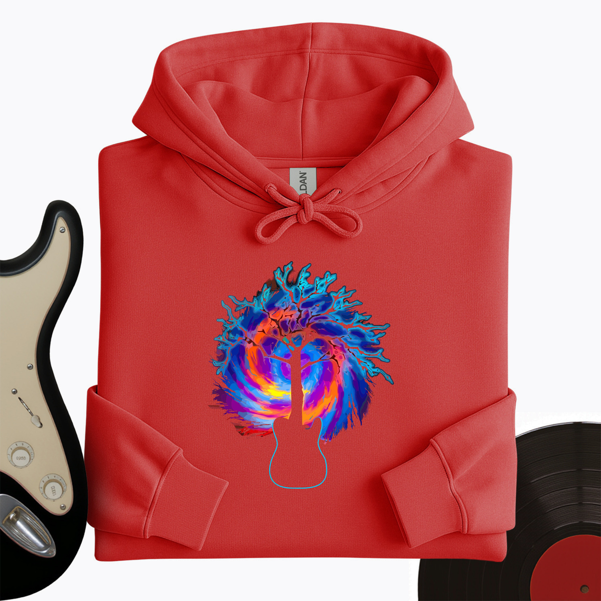 Psychedelic Tree Guitar Hoodie product image 7