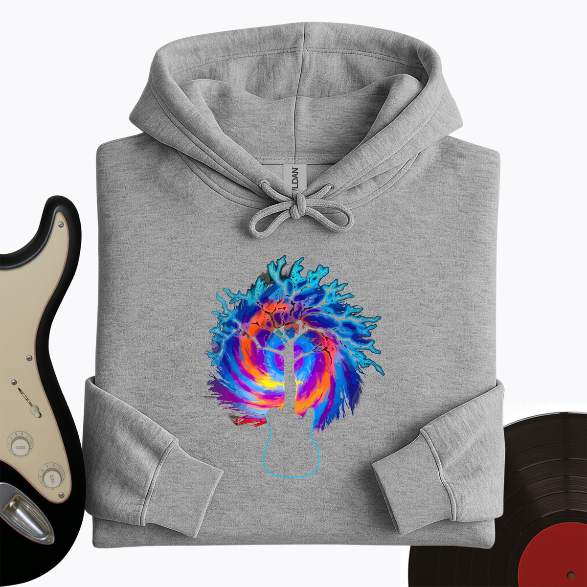 Psychedelic Tree Guitar Hoodie product image 5