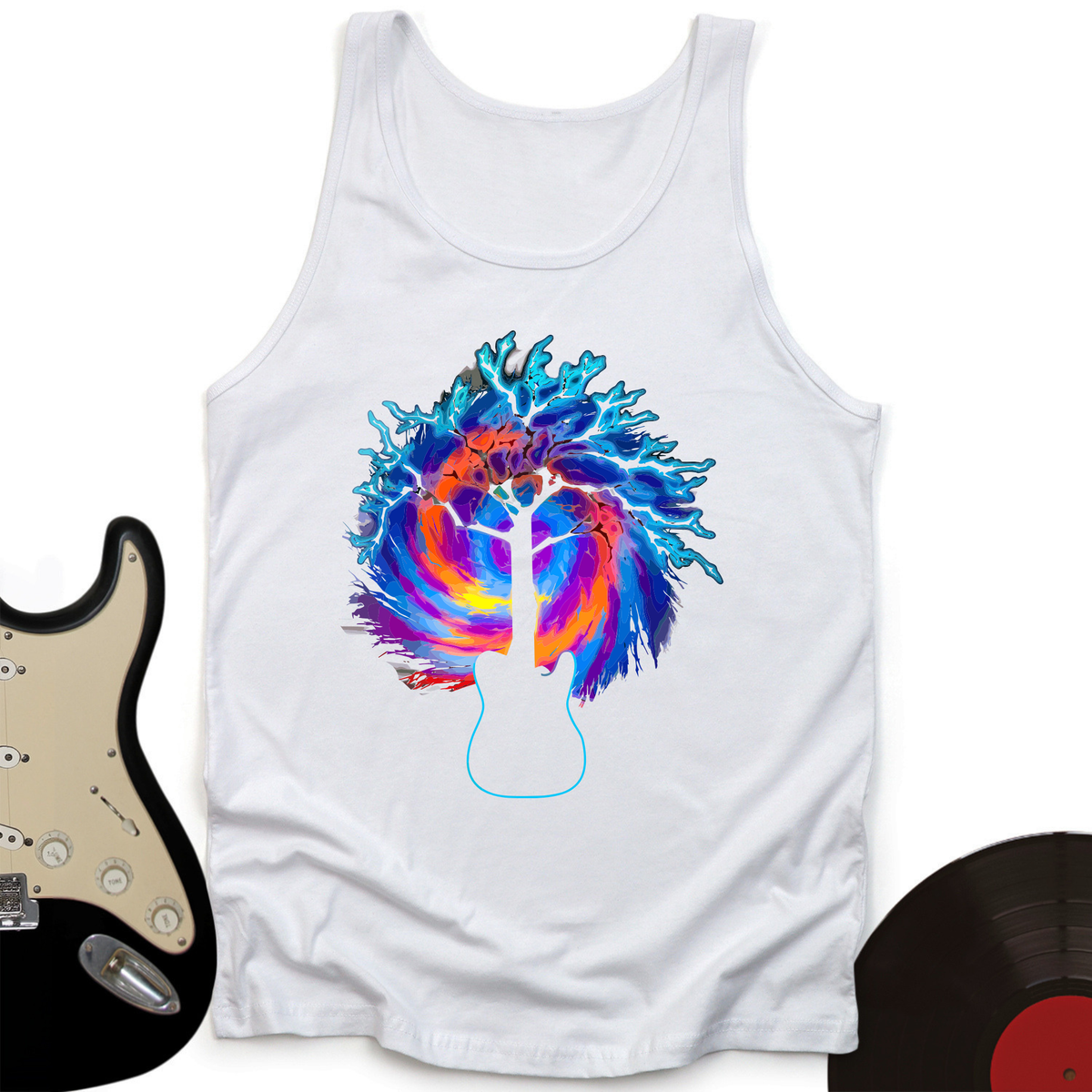 Psychedelic Tree Guitar Tank Top