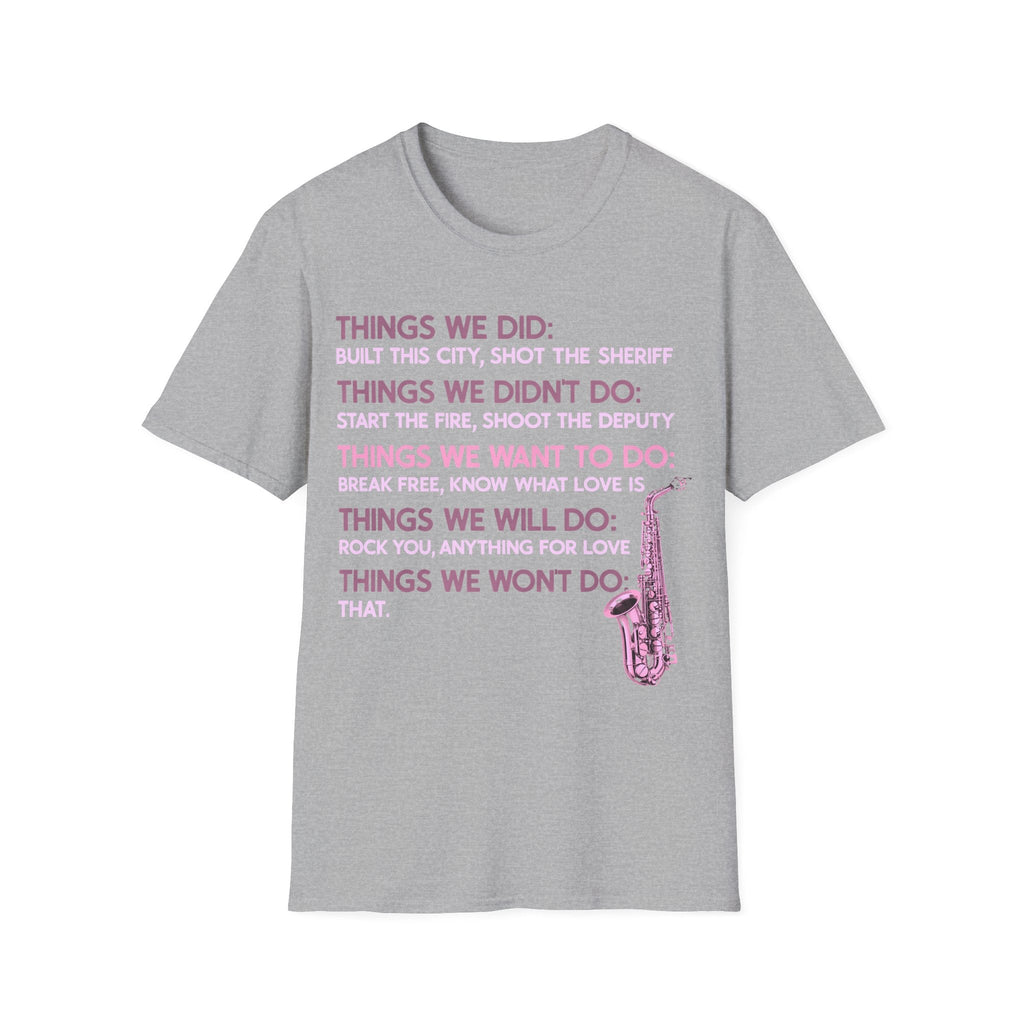 Things We Did Sax T-Shirt product image 9