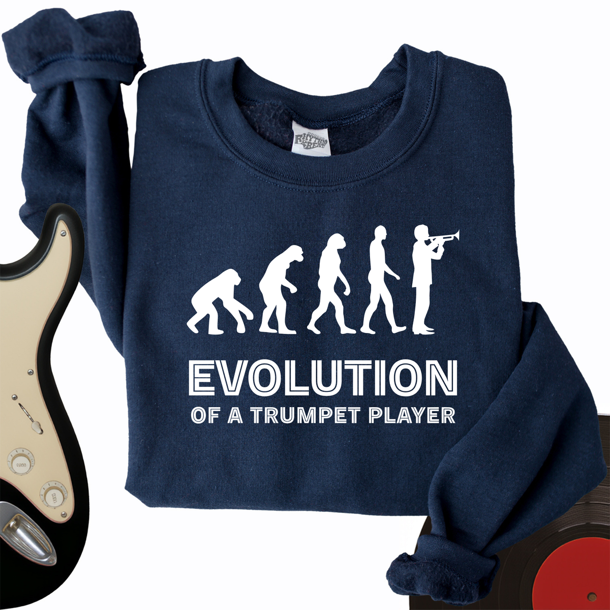 Evolution Of A Trumpet Player Crewneck product image 2