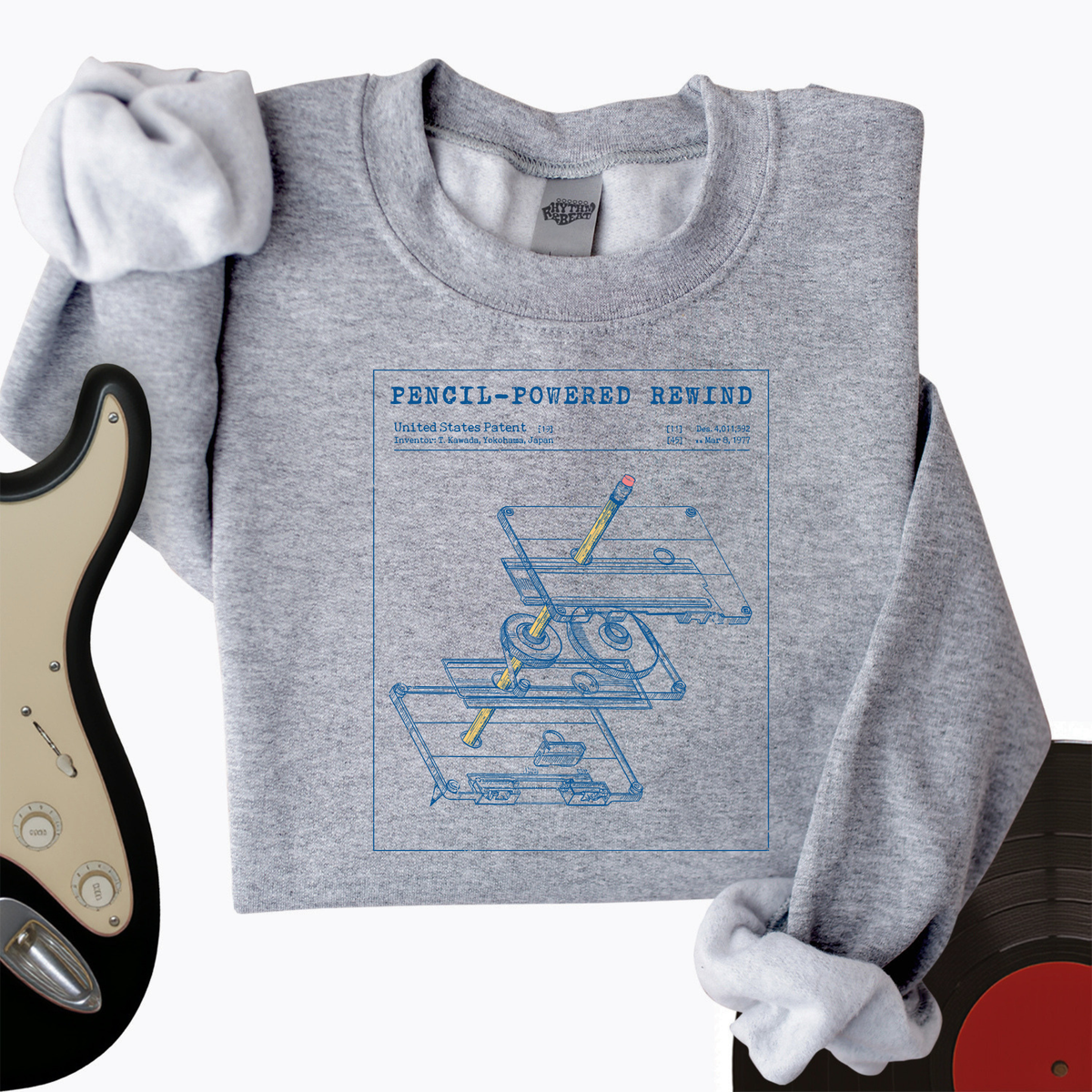 Cassette Rewind Diagram Crewneck product image 3
