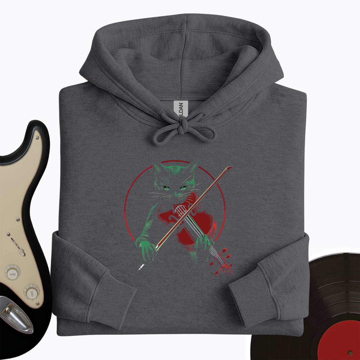Black Cat Violin Hoodie product image 3