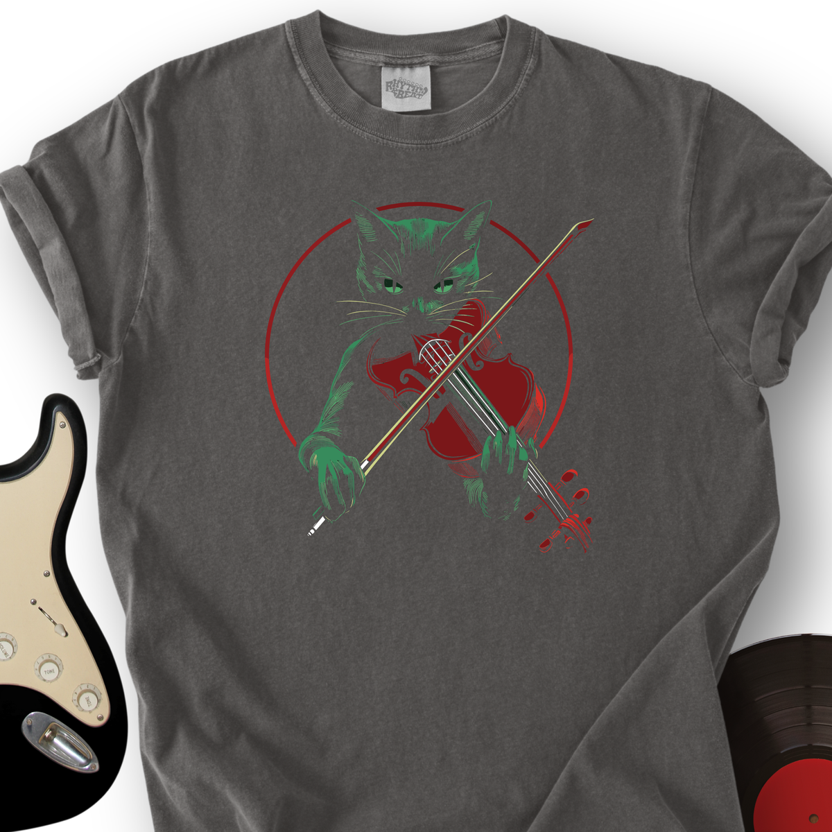 Black Cat Violin T-Shirt product image 2