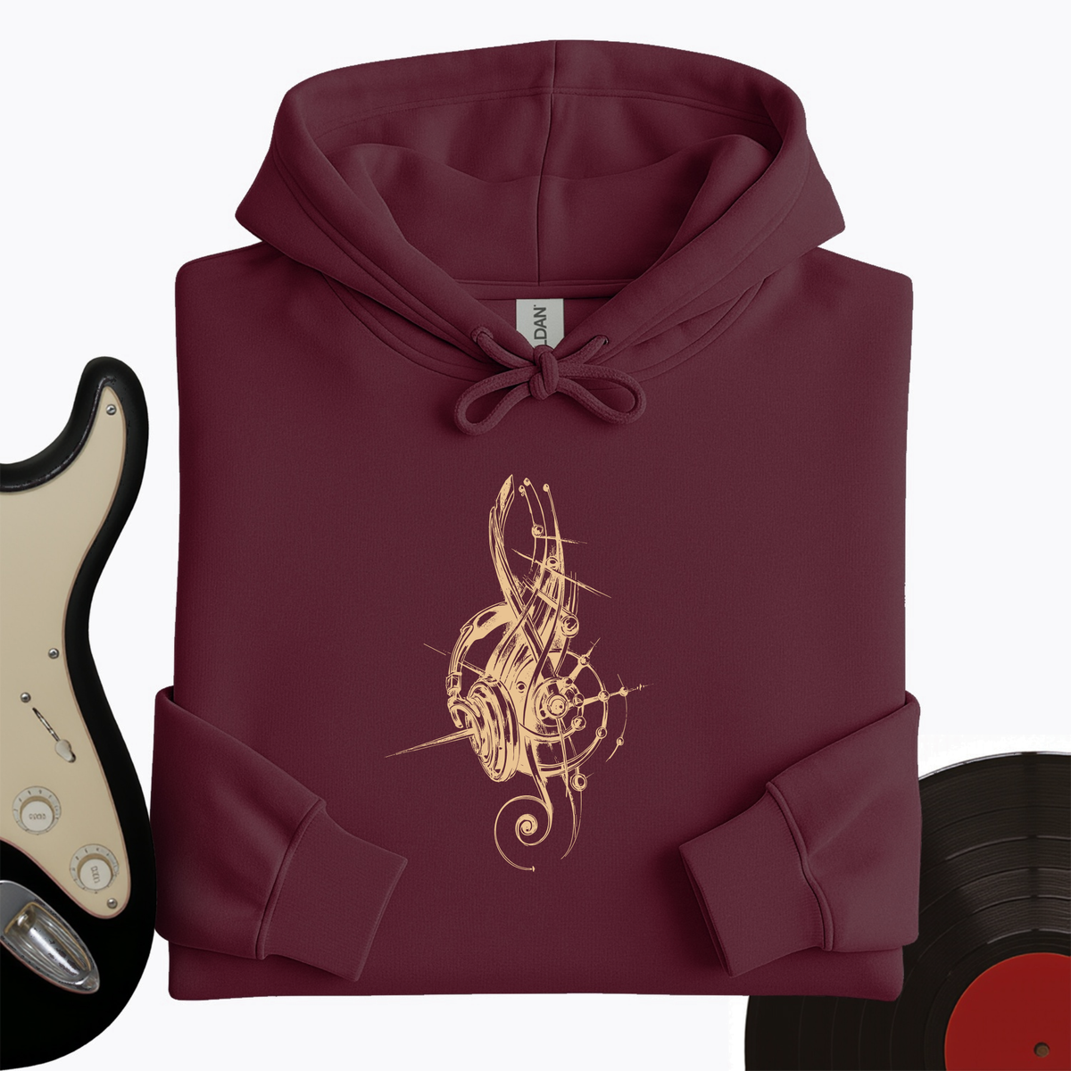 Treble Clef Headphones Hoodie product image 2