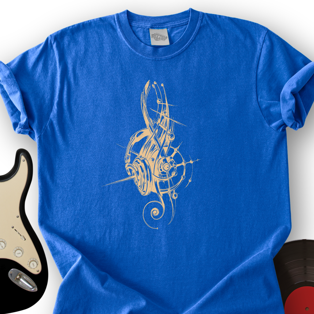 Treble Clef Headphones T-Shirt product image 4