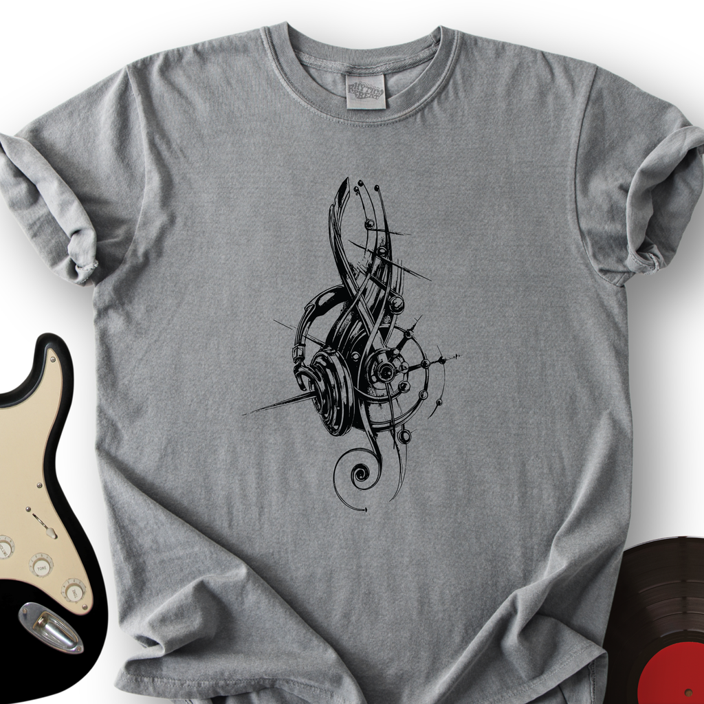 Treble Clef Headphones T-Shirt product image 5