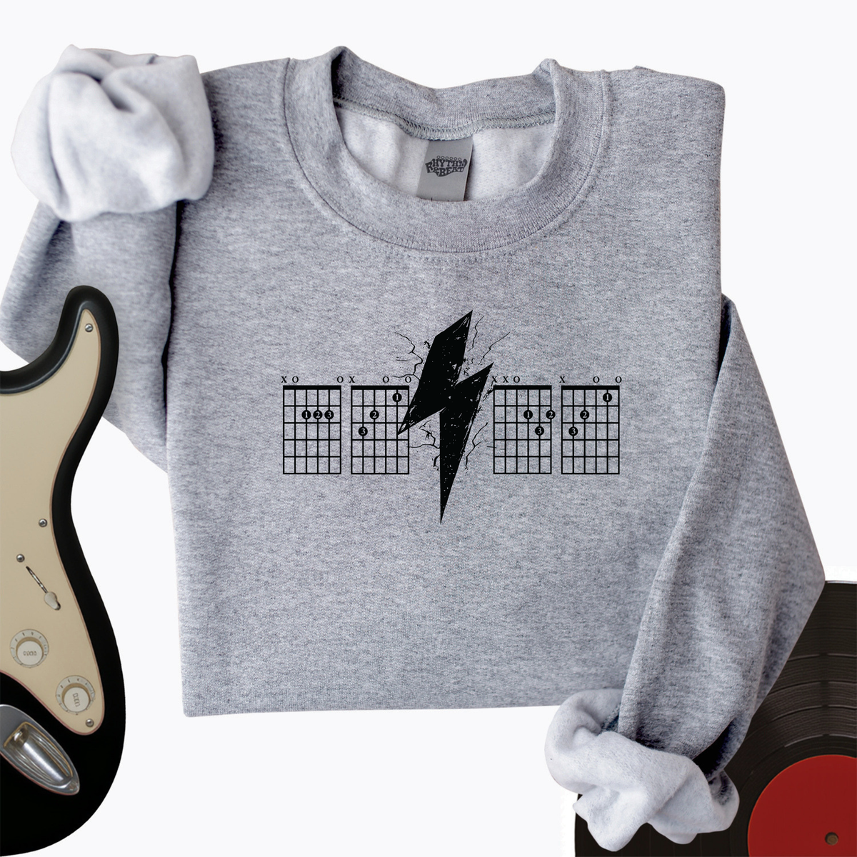 Lightning Bolt Guitar Chord Crewneck product image 1