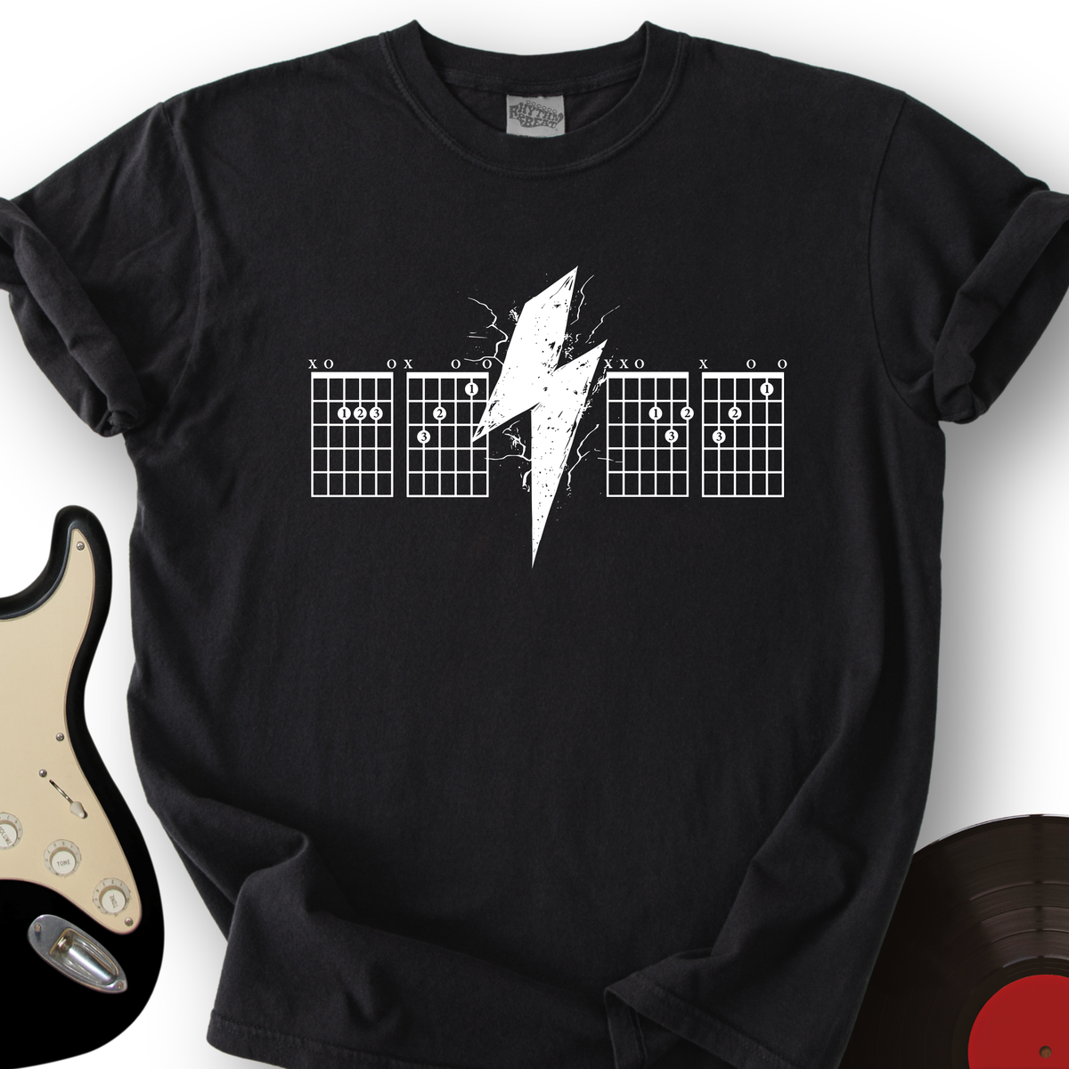 Lightning Bolt Guitar Chord T-Shirt product image 7
