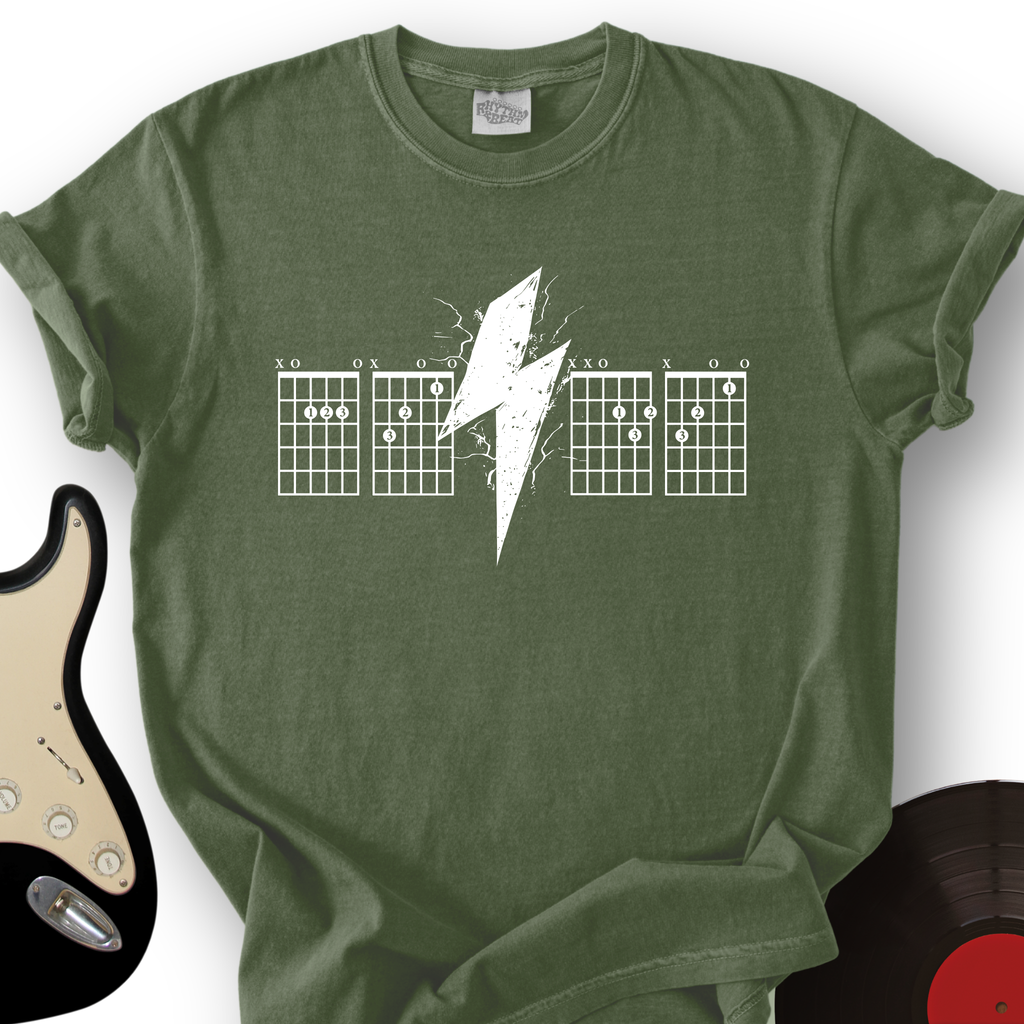 Lightning Bolt Guitar Chord T-Shirt product image 1