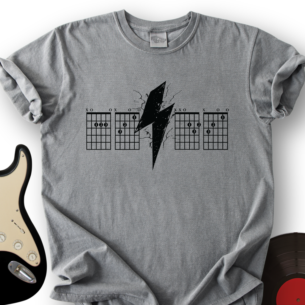 Lightning Bolt Guitar Chord T-Shirt product image 5