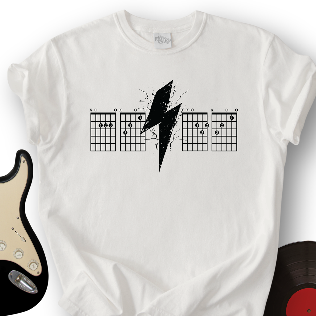 Lightning Bolt Guitar Chord T-Shirt product image 6