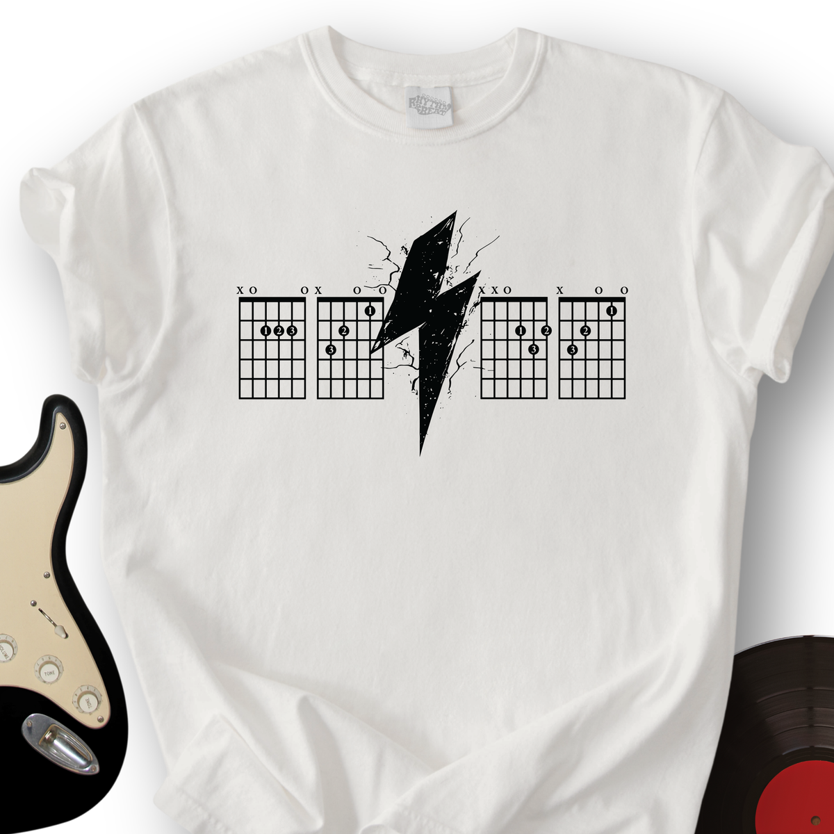 Lightning Bolt Guitar Chord T-Shirt product image 6