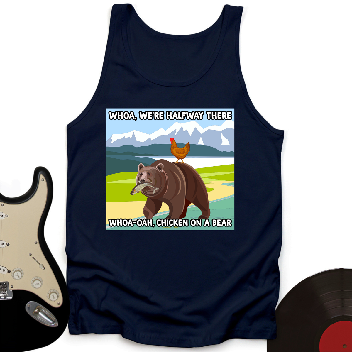 Chicken On A Bear Tank Top