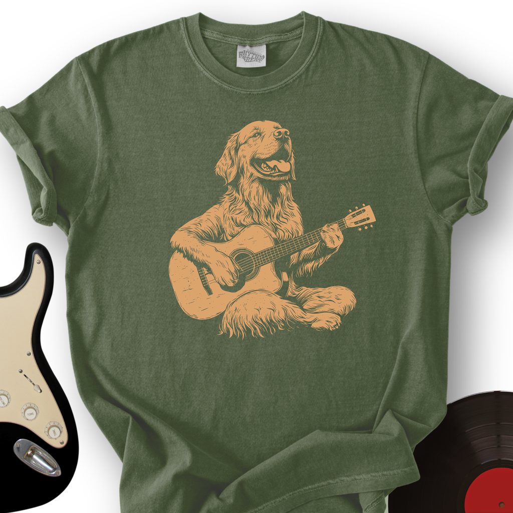 Golden Retriever Guitar T-Shirt product image 7