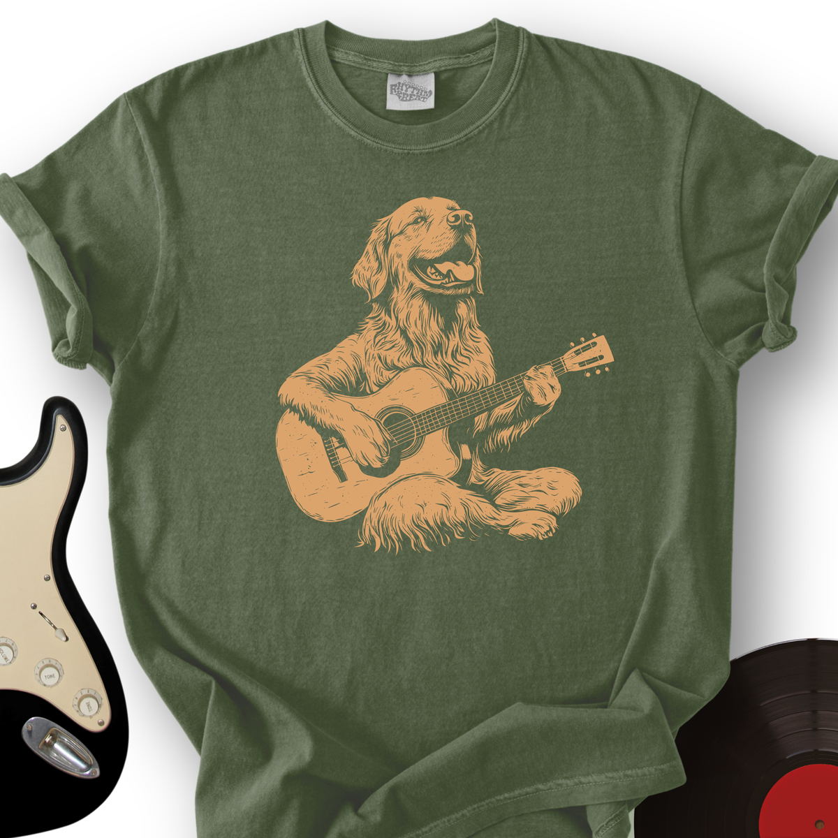 Golden Retriever Guitar T-Shirt product image 7