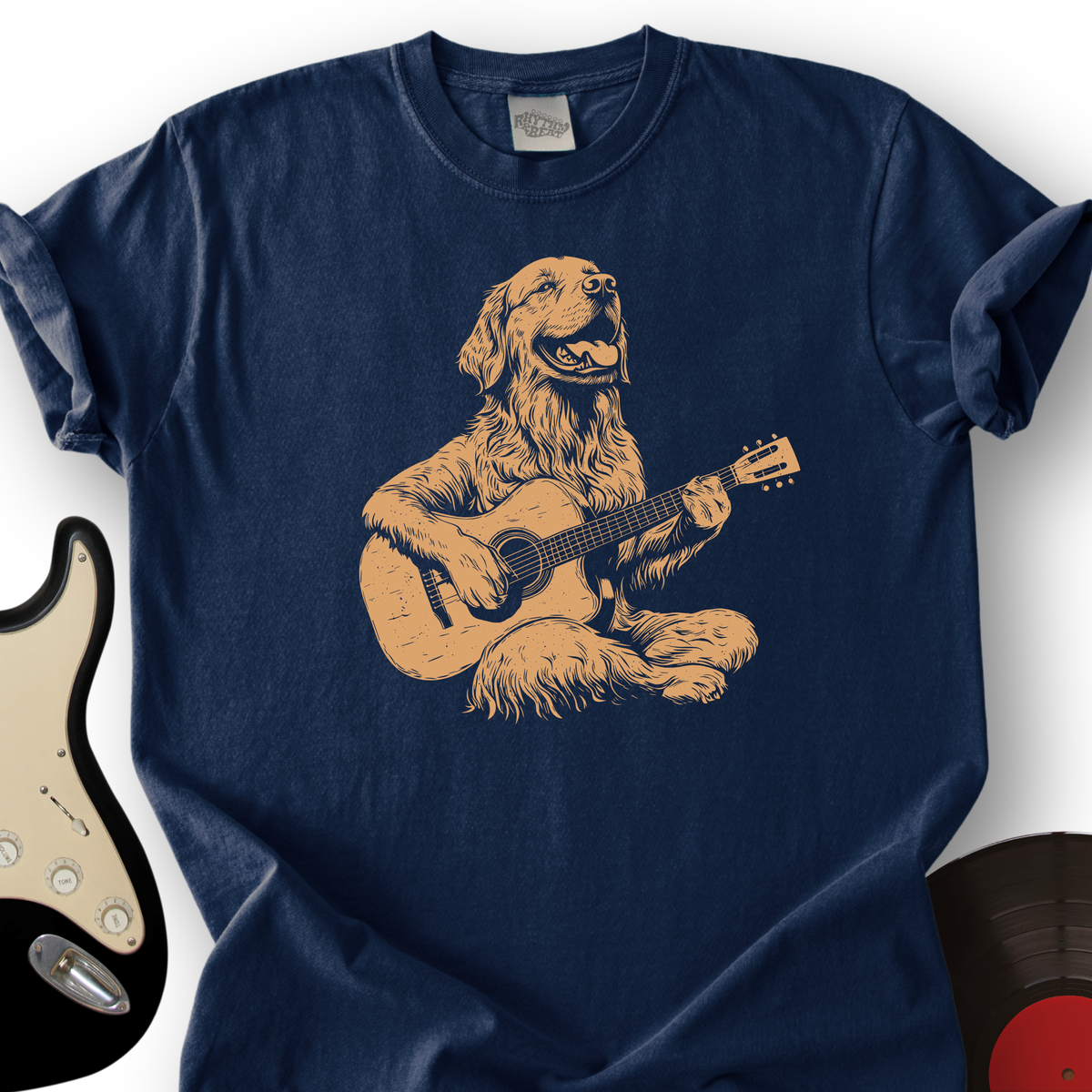 Golden Retriever Guitar T-Shirt product image 2