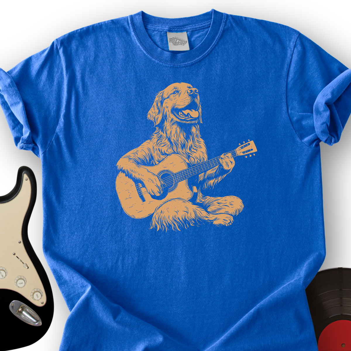 Golden Retriever Guitar T-Shirt product image 3