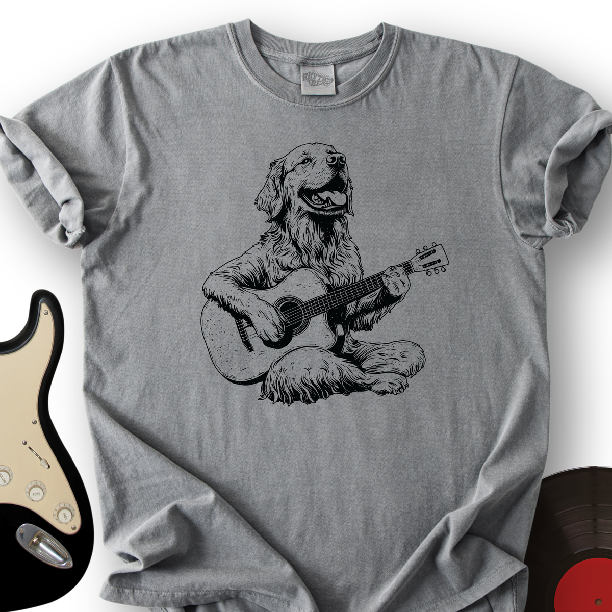 Golden Retriever Guitar T-Shirt product image 4