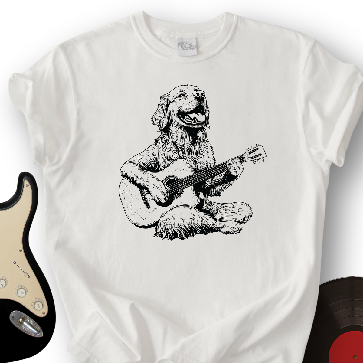 Golden Retriever Guitar T-Shirt product image 5