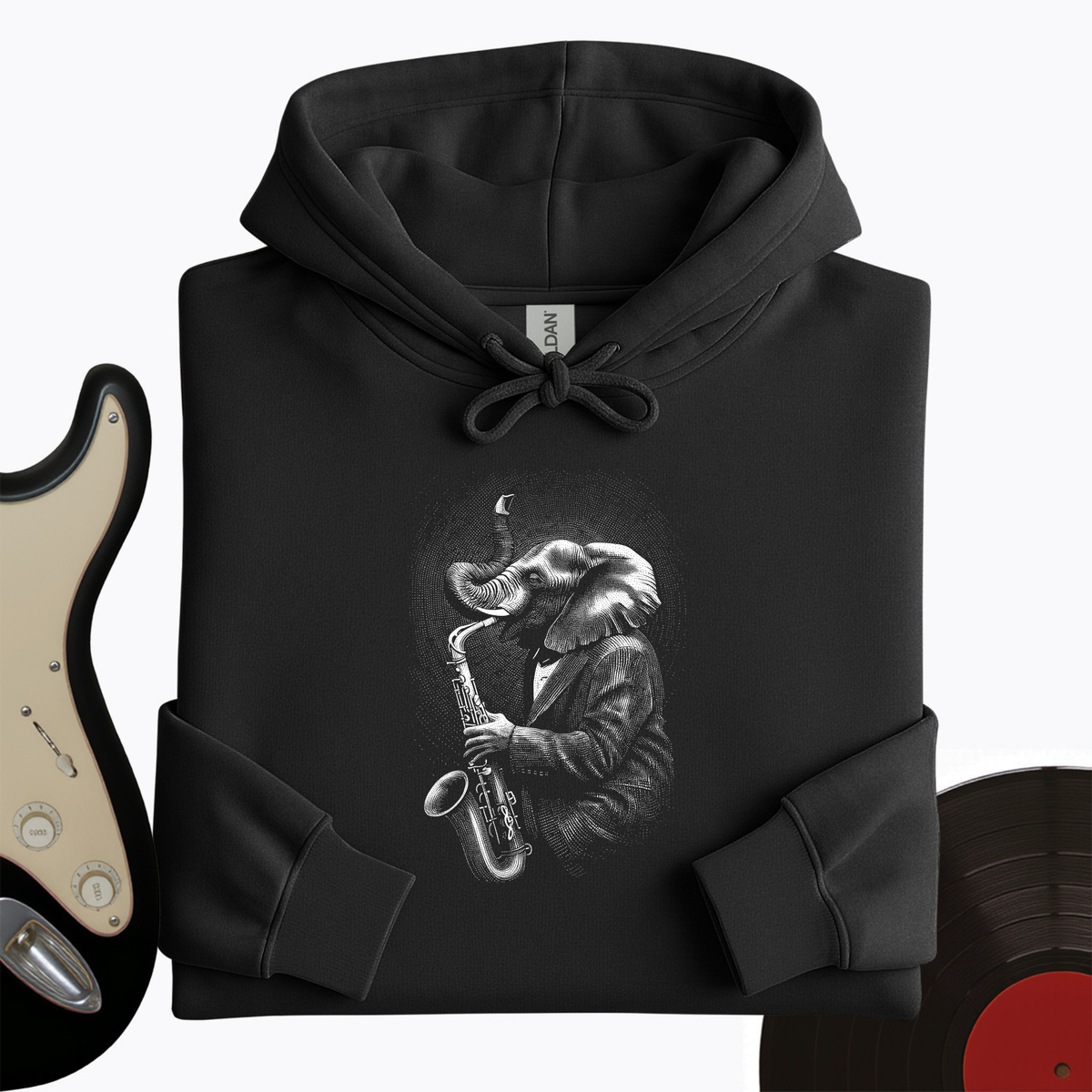 Elephant Saxophone Hoodie product image 1