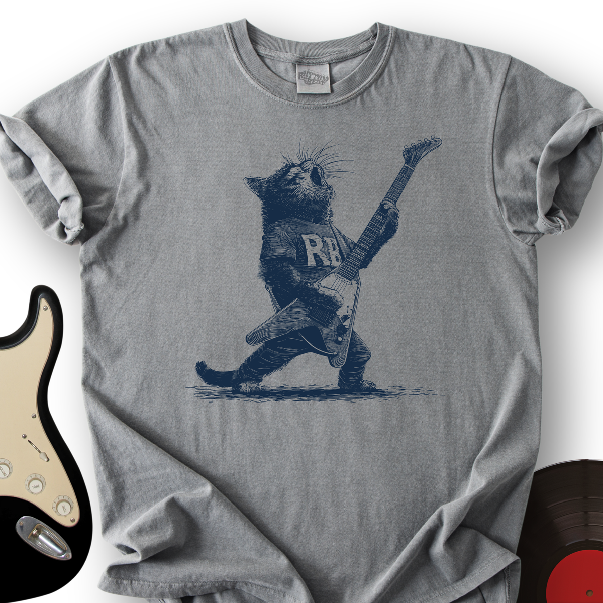 Engraved Rockstar Cat T-Shirt product image 5