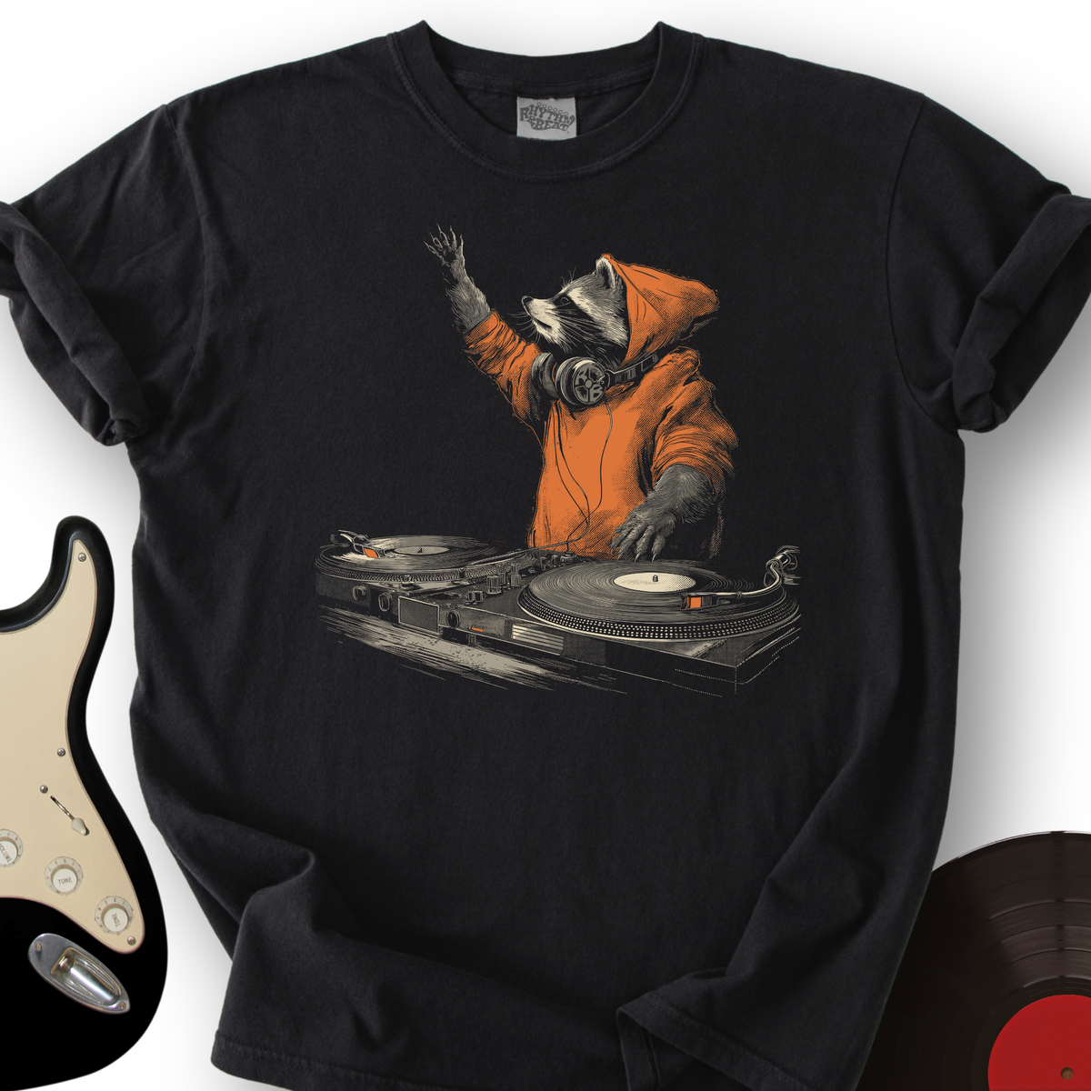 Raccoon Turntables T-Shirt product image 1