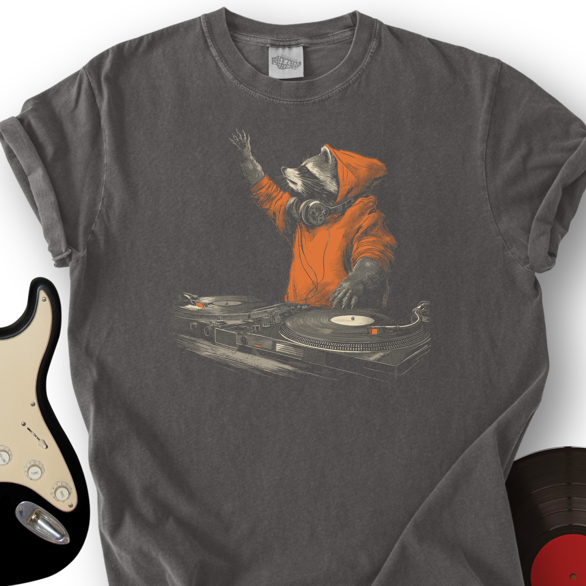 Raccoon Turntables T-Shirt product image 2