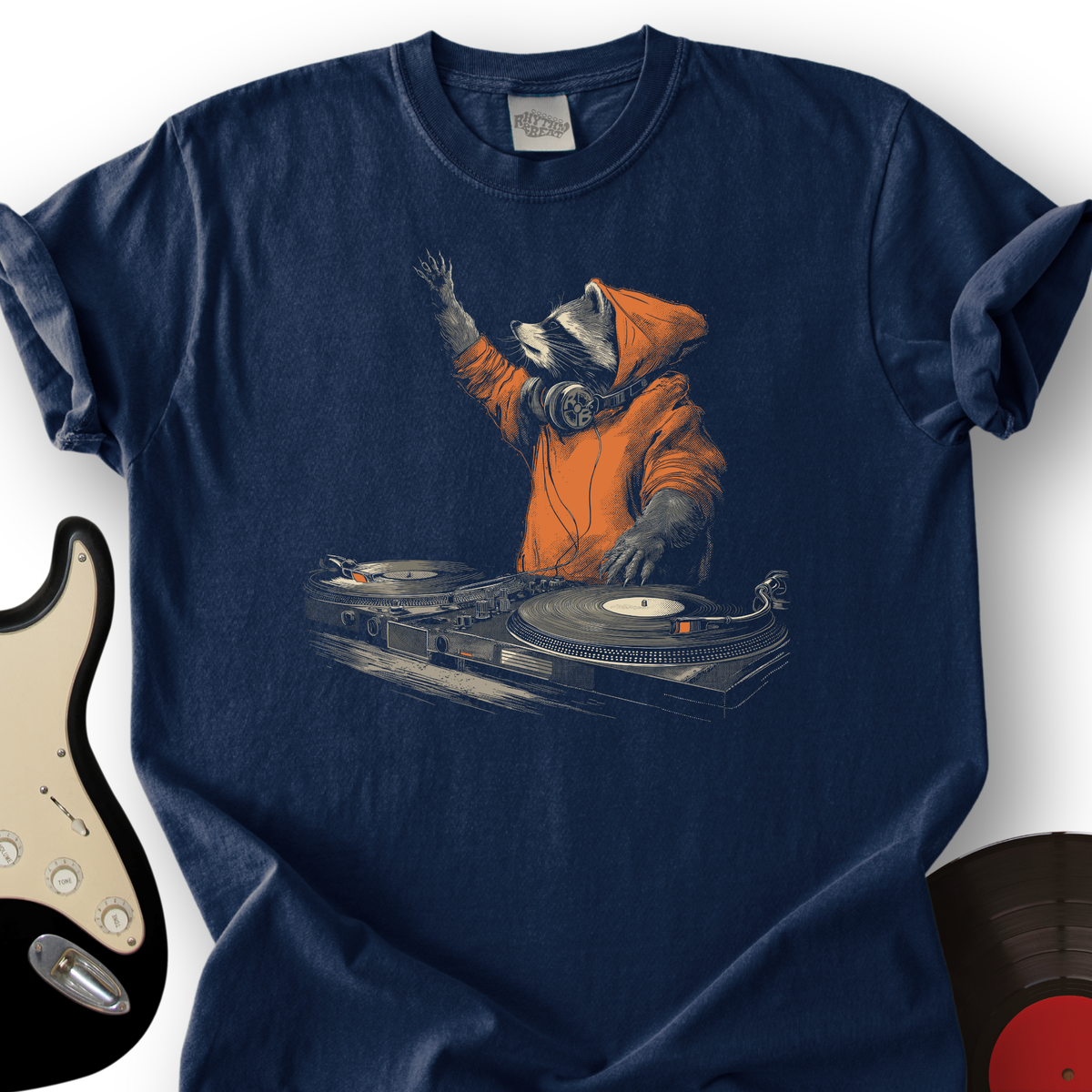 Raccoon Turntables T-Shirt product image 3