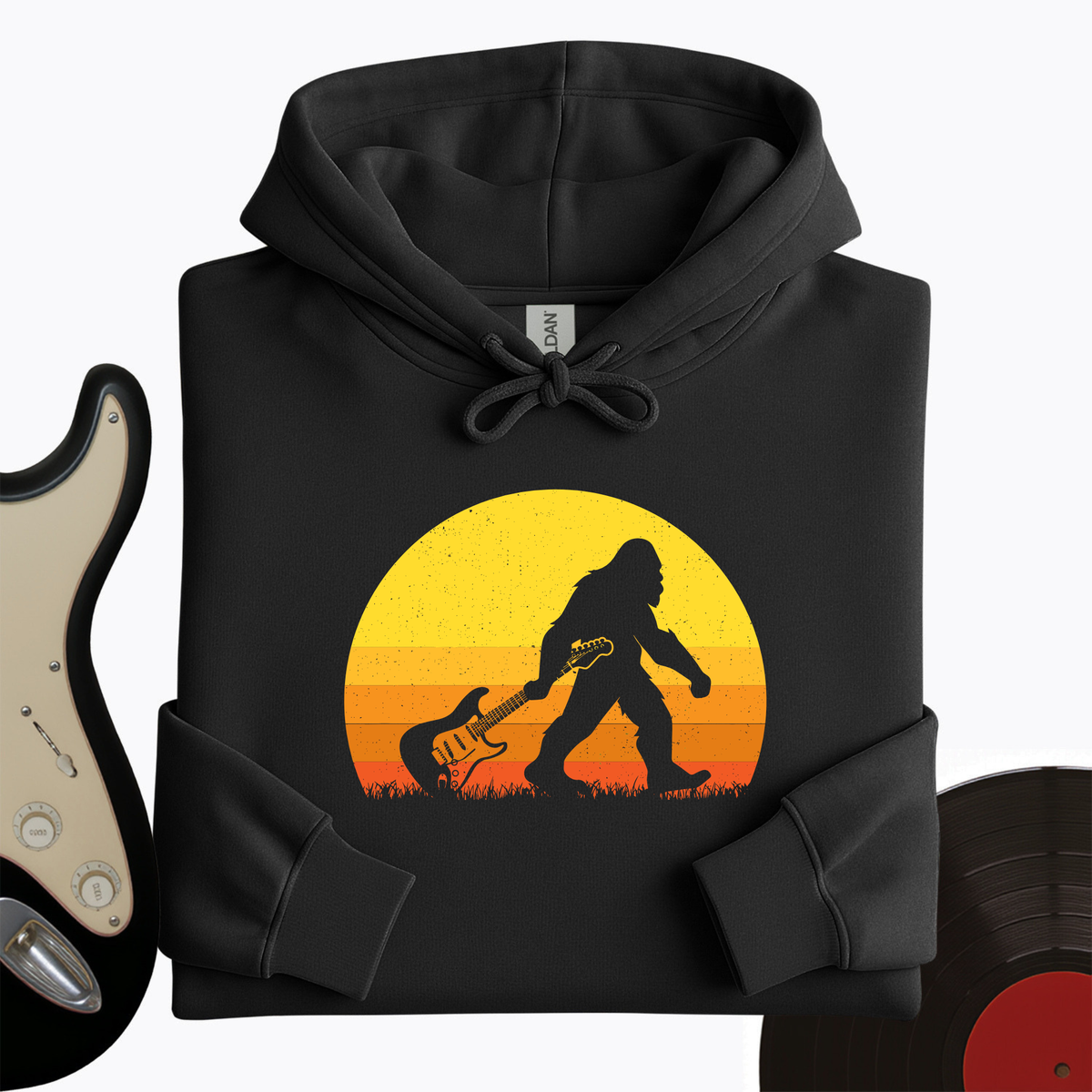 Bigfoot Dragging Guitar Hoodie product image 6