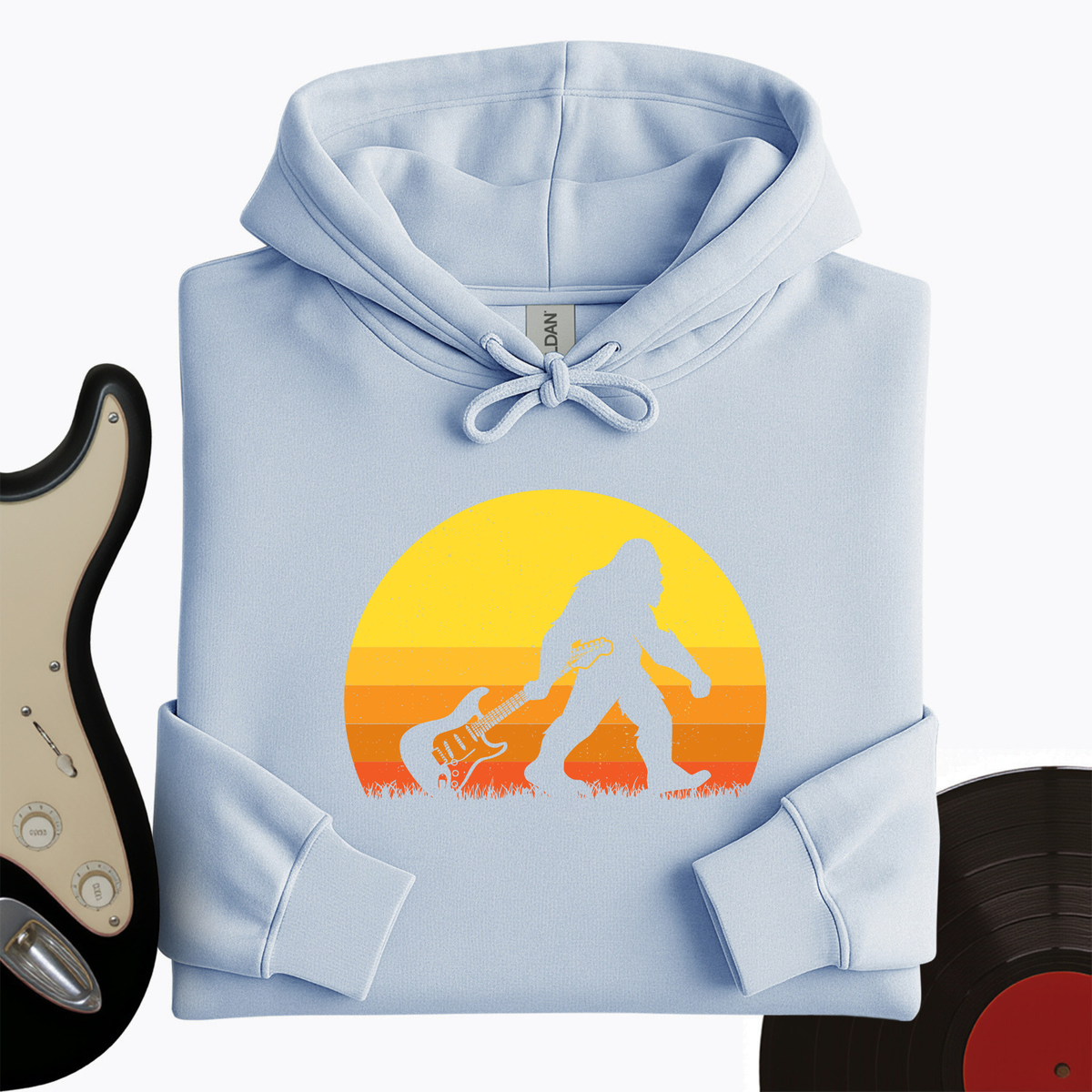 Bigfoot Dragging Guitar Hoodie product image 9