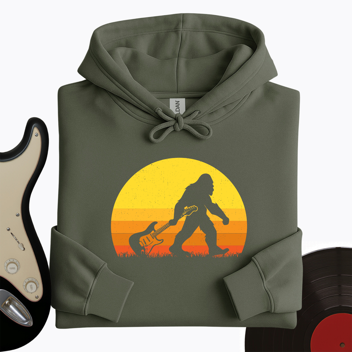 Bigfoot Dragging Guitar Hoodie product image 8