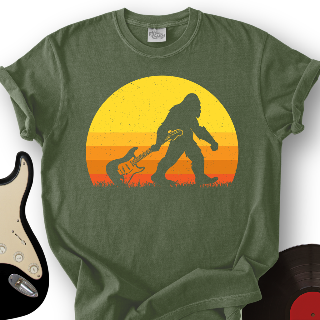 Bigfoot Dragging Guitar T-Shirt product image 7